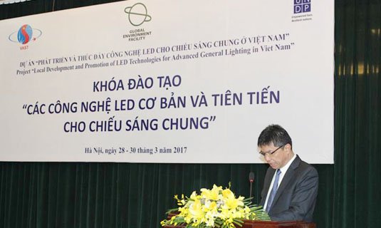 TS. Nguyễn Văn Thao – Giám đốc Ban Quản lý dự án phát biểu khai mạc khóa đào tạo