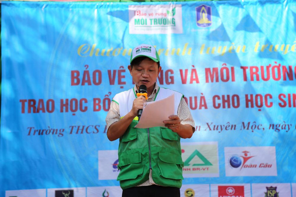 Ông Nguyễn Anh Tuấn, Trưởng VP TT Phía Nam Tạp chí điện tử Bảo vệ Rừng và Môi trường phát biểu tại chương trình.