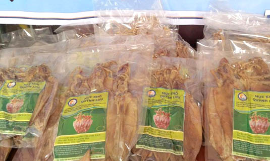 Nhãn hiệu tập thể "Mực khô Quỳnh Lưu".