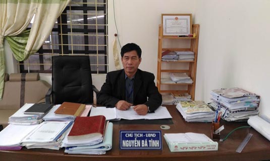 Ông Nguyễn Bá Tình – chủ tịch UBND xã Quỳnh Lâm.